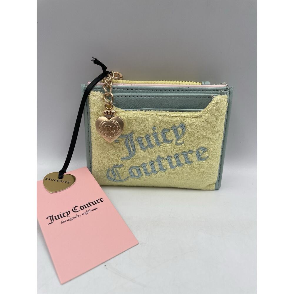 NWT Juicy Couture Gelato On The Beach Bifold With Pullout Wallet Yellow Pearl